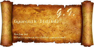 Gyurcsik Ildikó névjegykártya