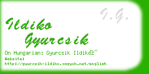 ildiko gyurcsik business card